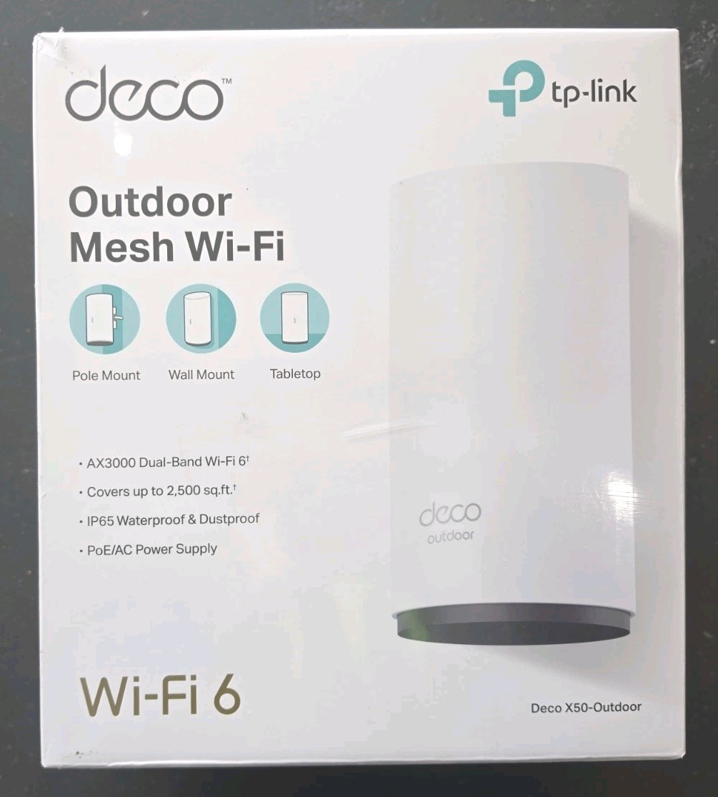 TP-Link Deco X50-Outdoor AX3000 WiFi 6 Mesh White 1-Pack