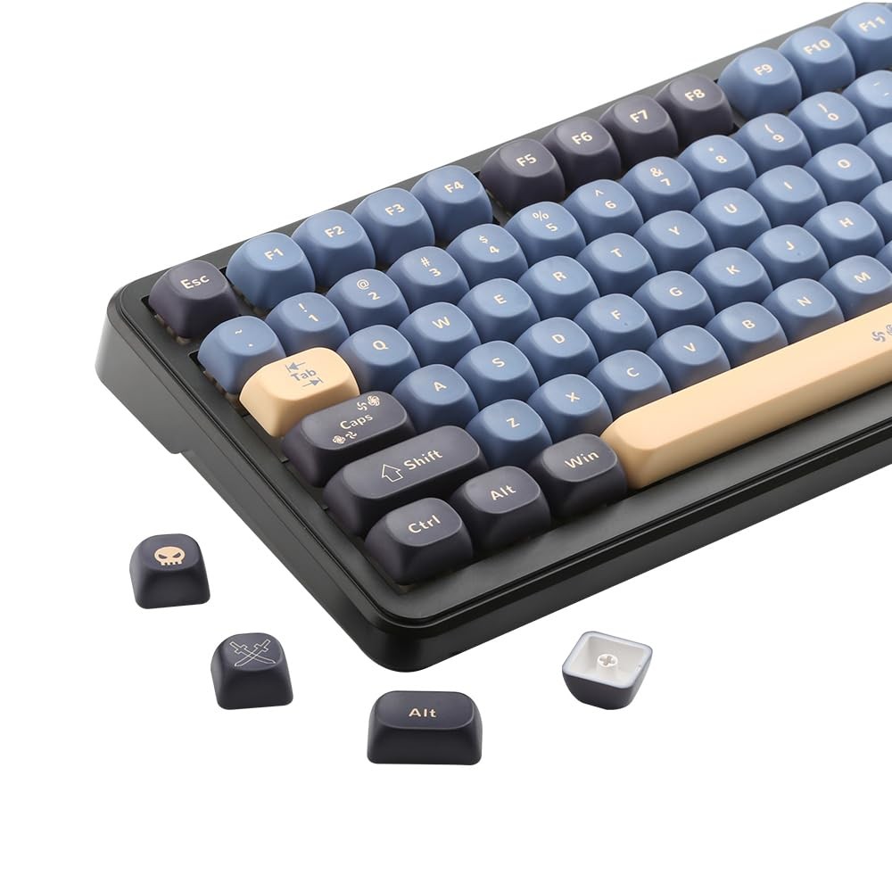 134 Keys MOA PBT Keycaps Set Sword Blue For Cherry Gateron MX Switches