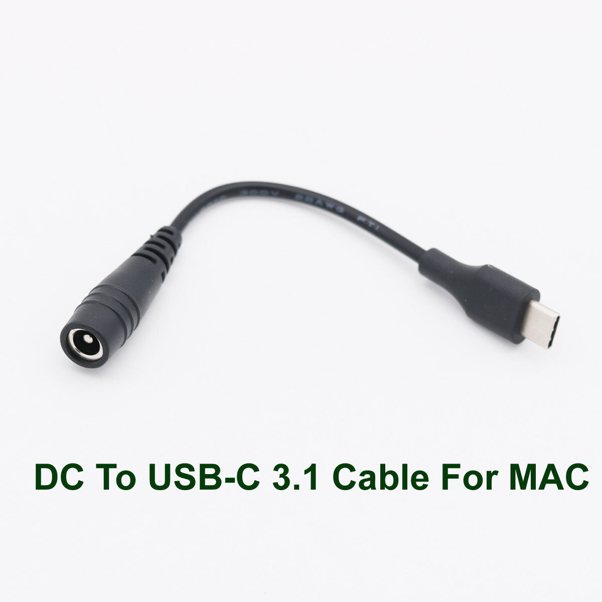 1pc USB 3.1 Type C Male to 5.5mm x 2.1mm Female DC Power Charge Connector Cable