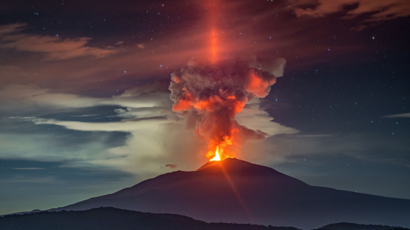 Landscape nature volcano eruption Custom Gaming Mat Desk