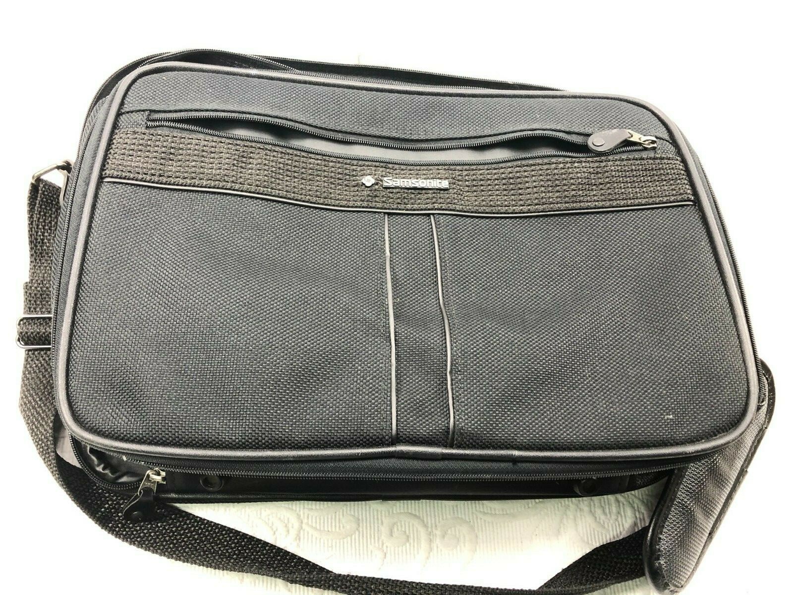 SAMSONITE Silhouette 4 Expandable Black Messenger/Carry On Bag (pre-owned)