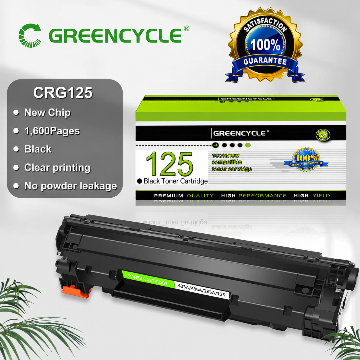 1PK CRG125 Toner cartridge Compatible with Canon 125 imageCLASS LBP6000 LBP6030w