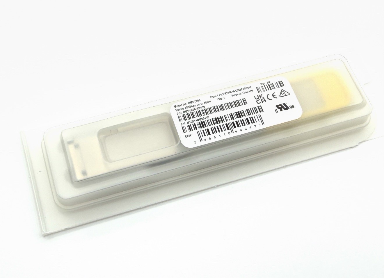 Nvidia MMS1X00-NS400 500m ConnectX-7 Optical Transceiver Dell 6YVDP NEW