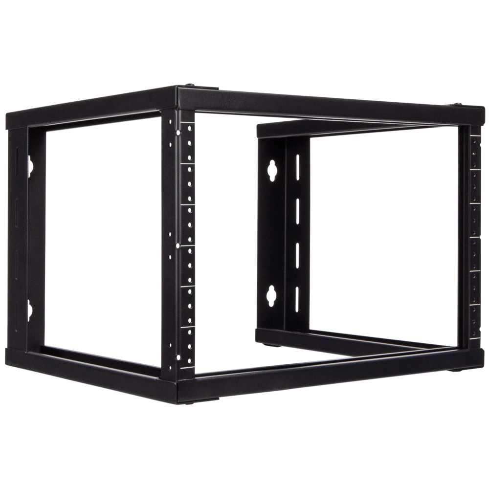 NavePoint 6U Wall Mount Open Frame 19” Server Rack – 15” Depth – Black – NEW
