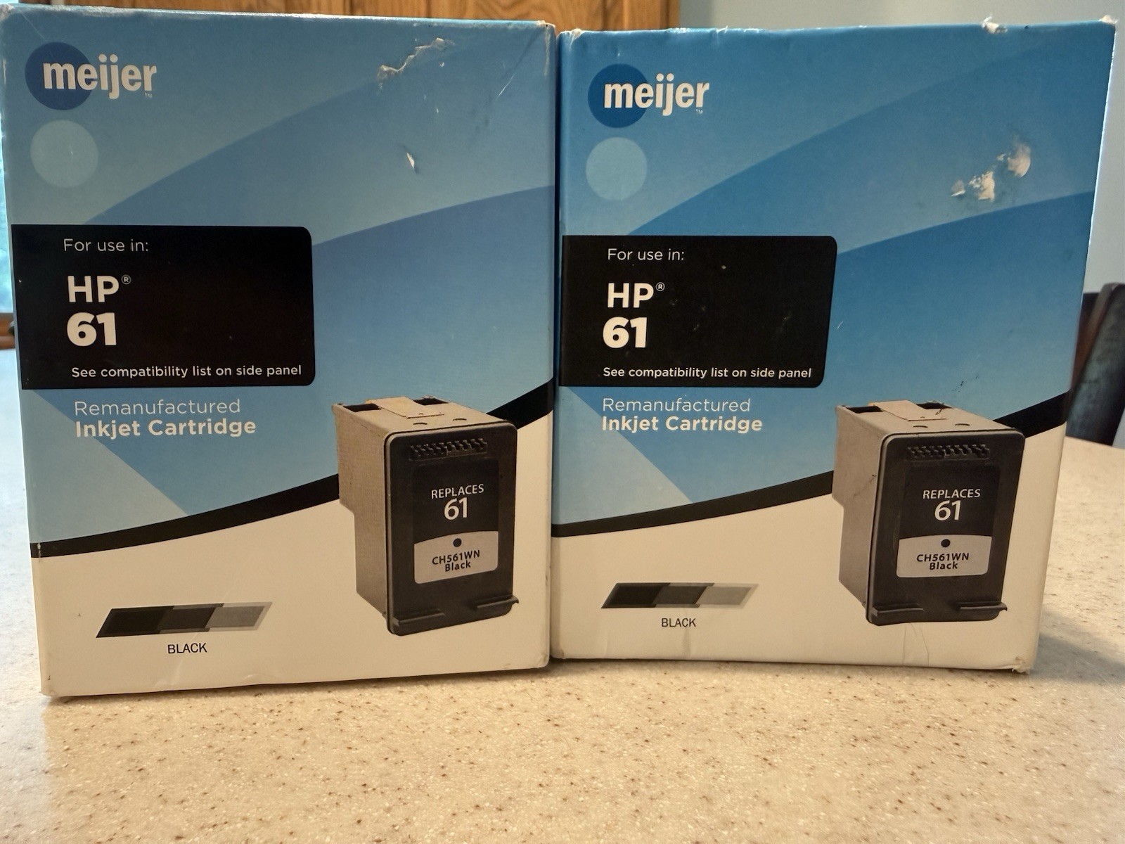 LOT OF 2 HP 61 BLACK -MEIJER Inkjet Cartridge’s NEW SEALED