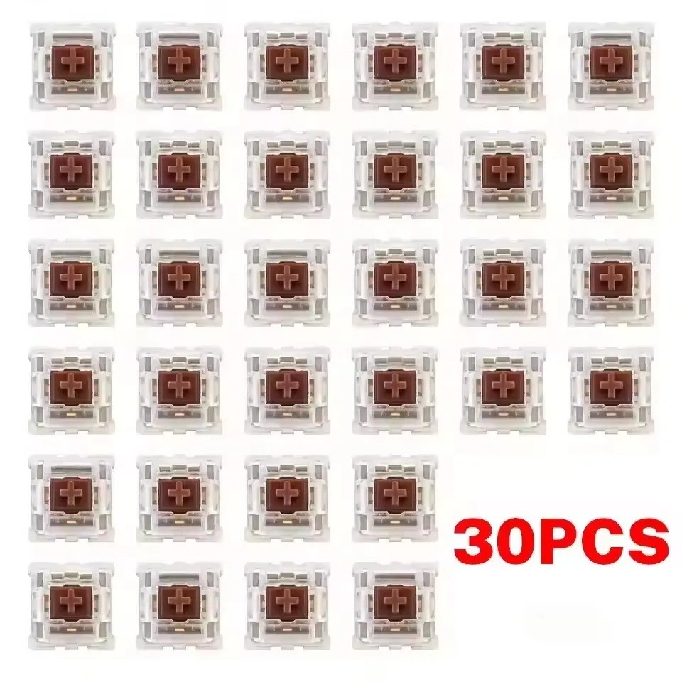 30PCS Mechanical Keyboard Switches 3Pin Blue Red Brown DIY Gaming LED Keyboards