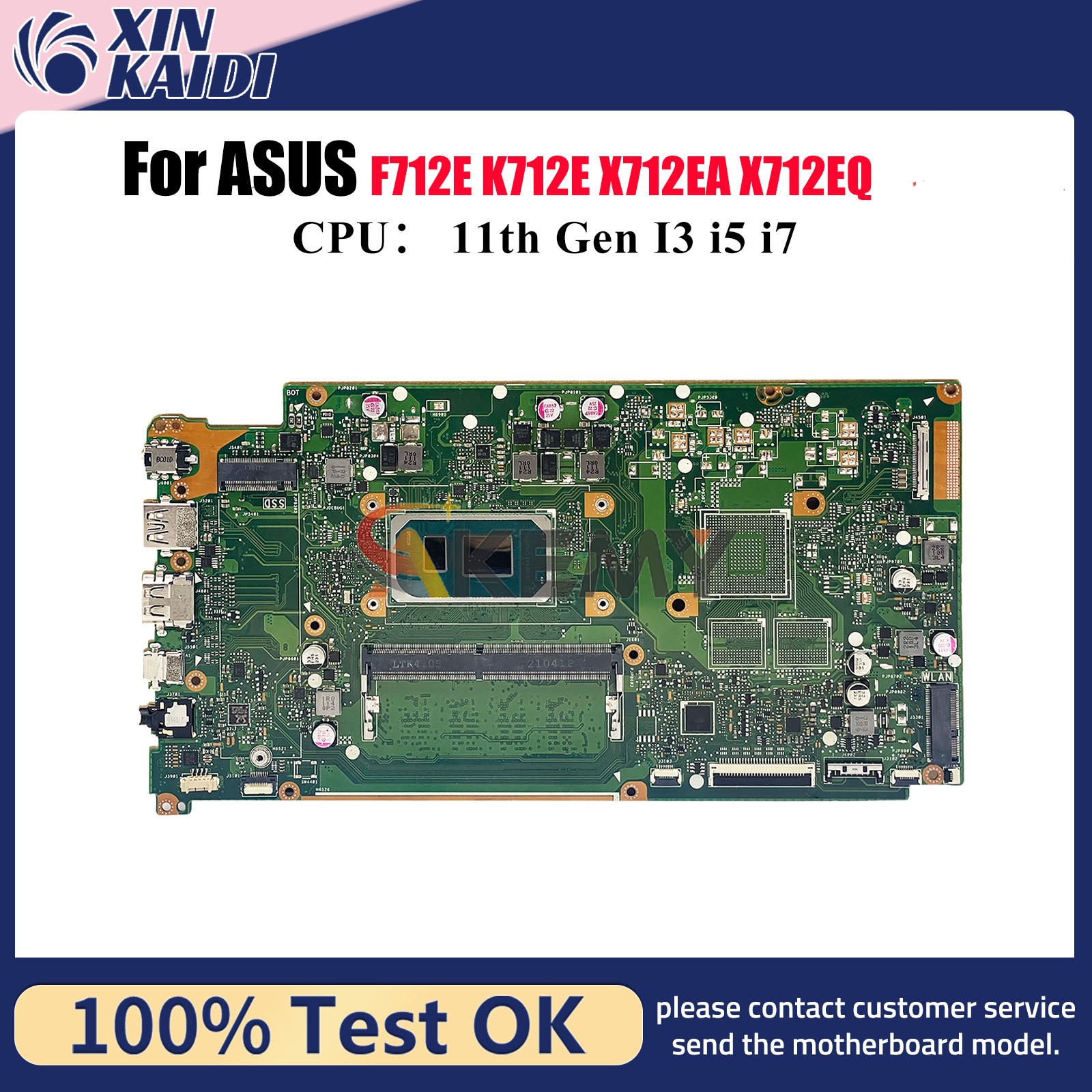 X712EA Laptop Motherboard For ASUS X712EQ K712E F712E X712E A712E Mainboard