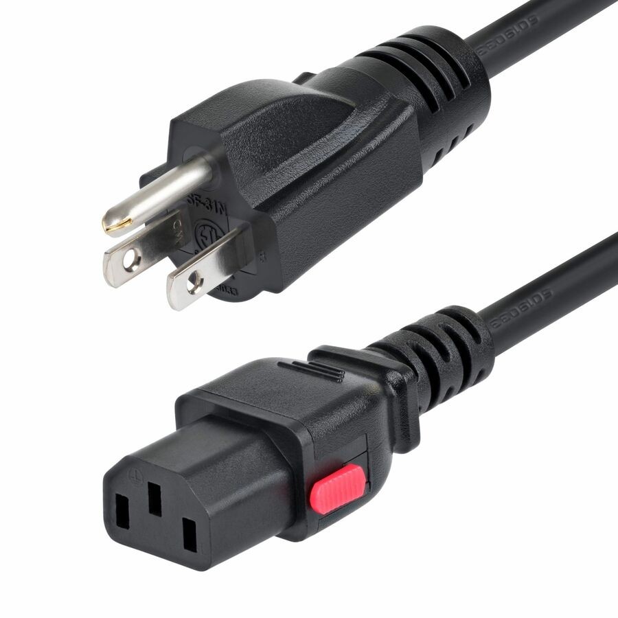 StarTech 3FT-LC10A-POWERCORD 3ft Computer Power Cord, NEMA 5-15P to Locking C13