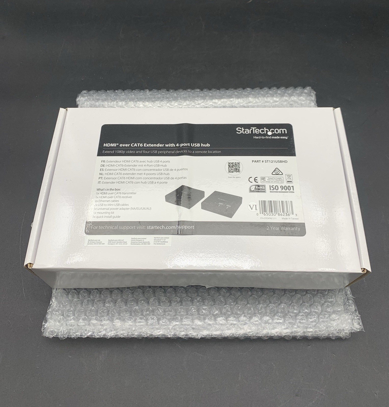 StarTech.com ST121USBHD HDMI over CAT6 Extender with 4-port USB Hub *NEW IN BOX*