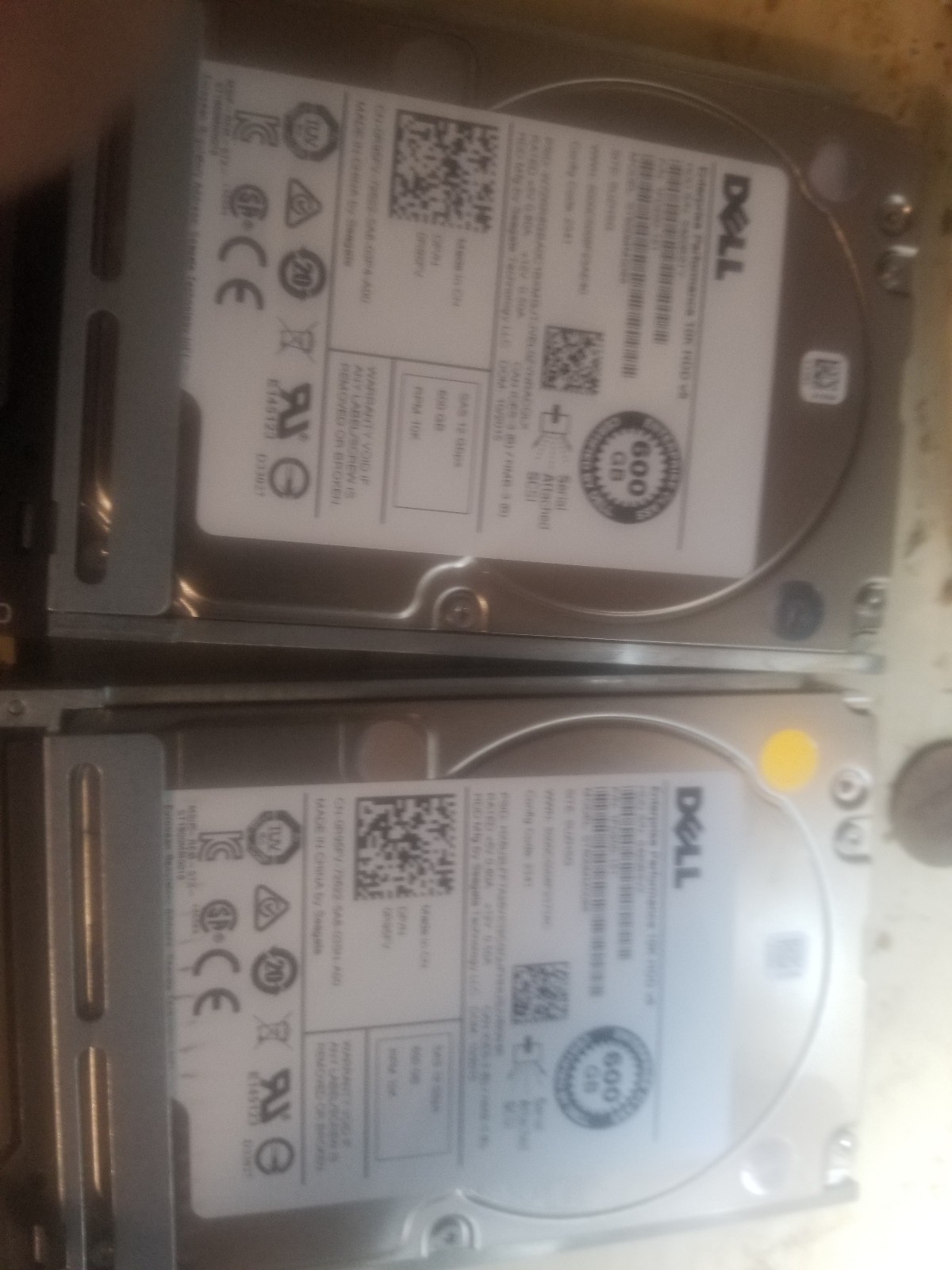 2XDell  0R95FV 600GB 10K 12Gb/s 2.5" SAS HDD Hard Drive ST600MM0088