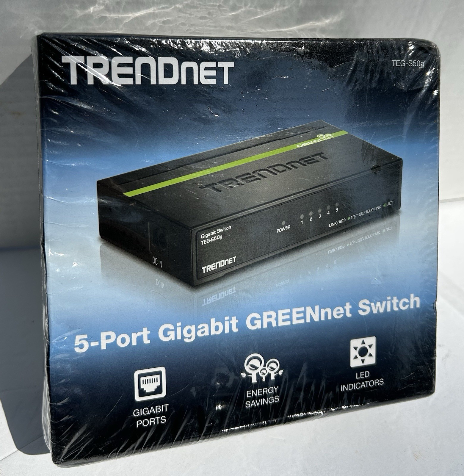 TRENDnet TEG-S50G 5-Port Gigabit GREENnet Switch - New Sealed
