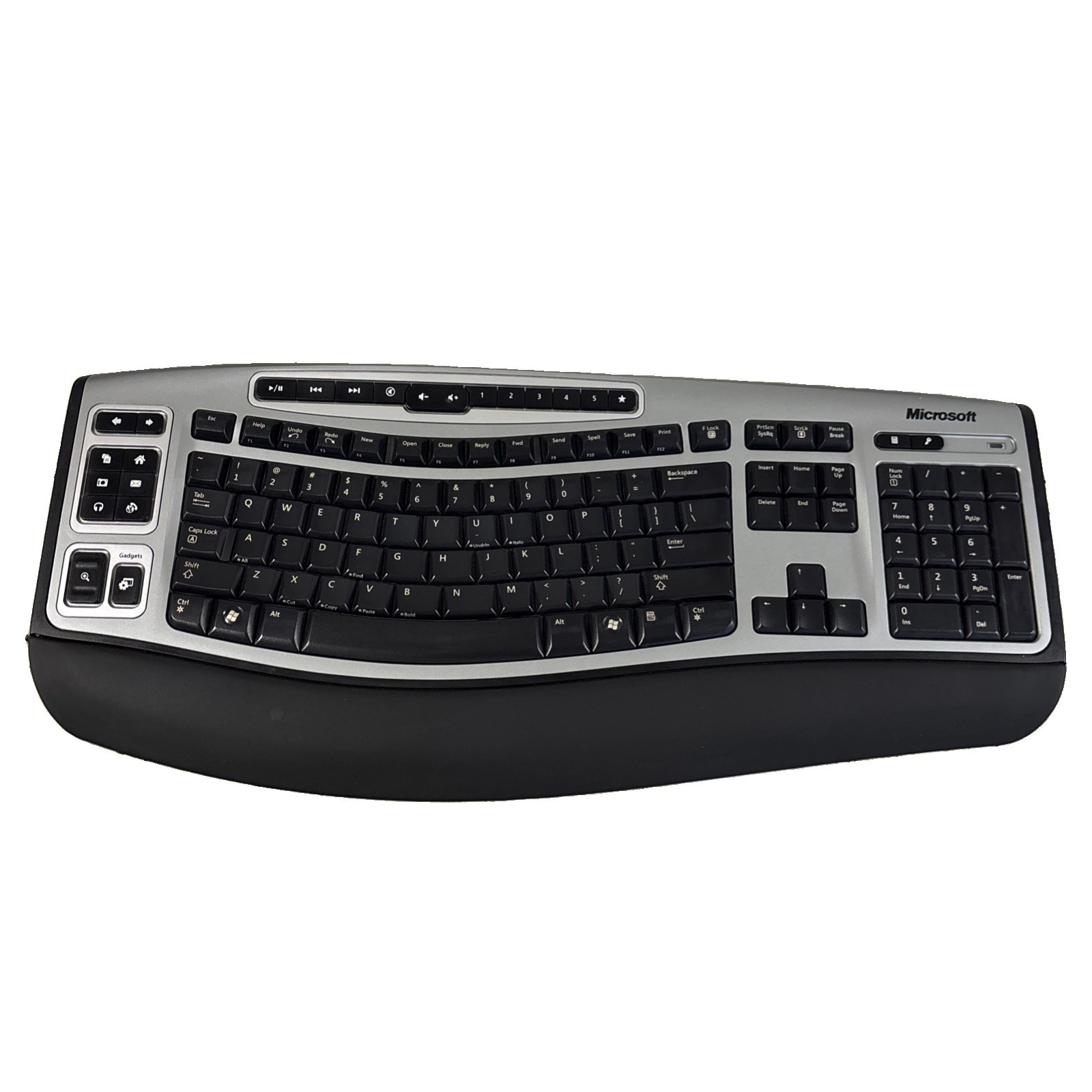 Microsoft Wireless Laser Keyboard 6000 v2.0 Ergonomic No Dongle - Nice Condition