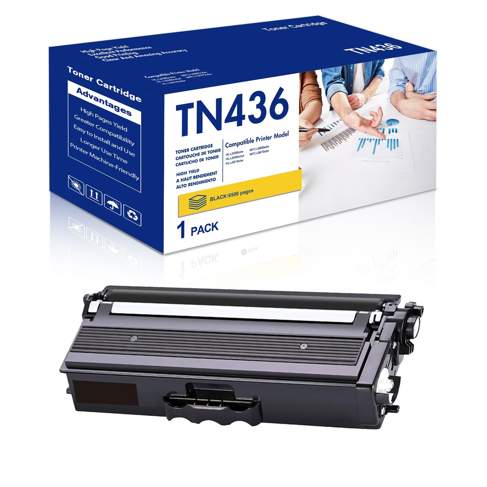 TN436 Black Color Toner Compatible With Brother HL-L8360CDW MFC-L8900CDW Lot