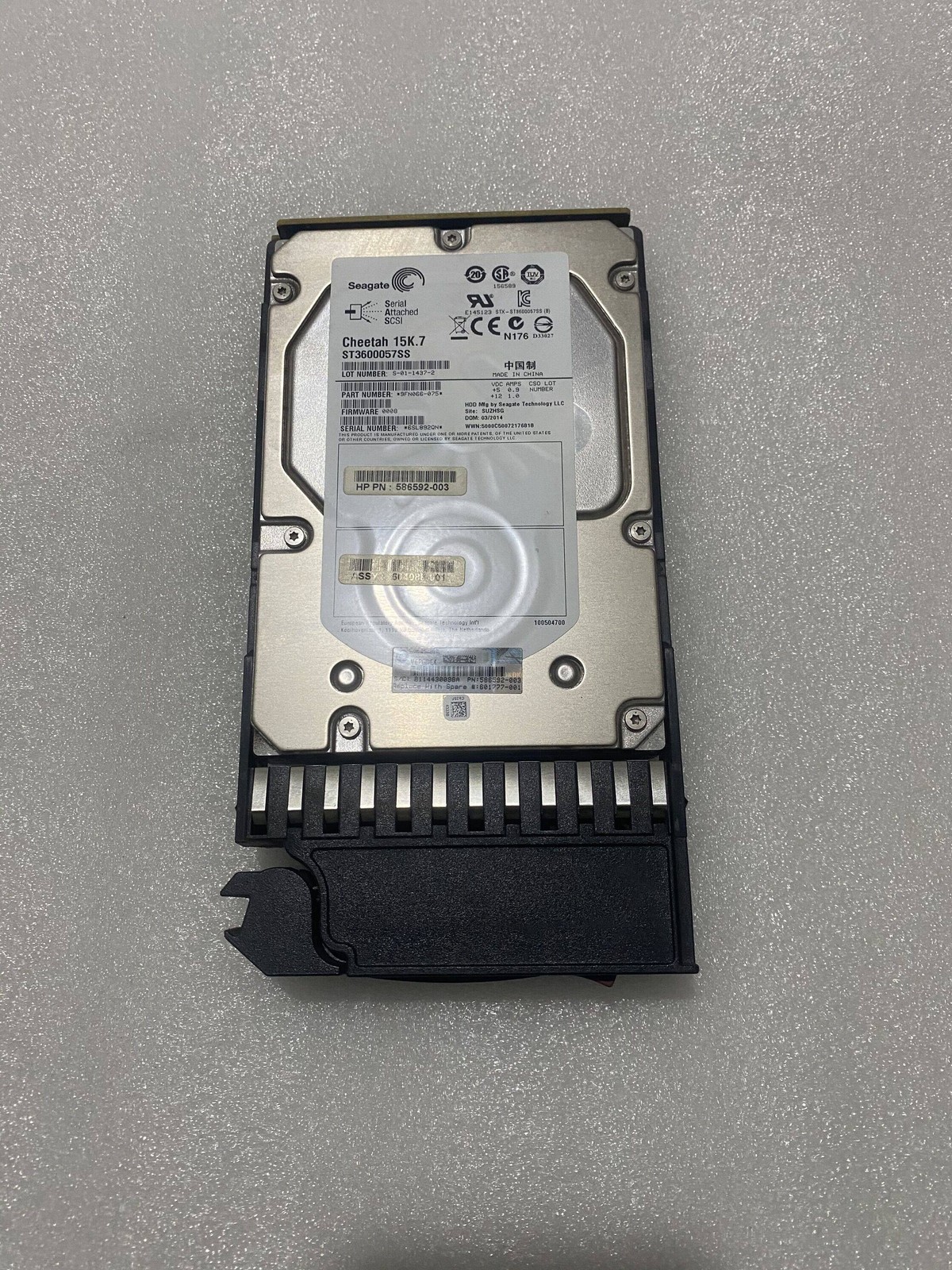 For HP 601777-001 600G 15K SAS 3.5 AP860A P2000G3 Storage Hard Drive
