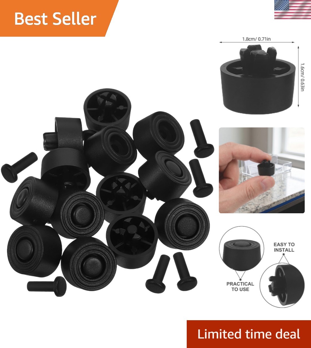 25pcs PC Case Anti-Vibration Feet, Computer Case Feet Replacement