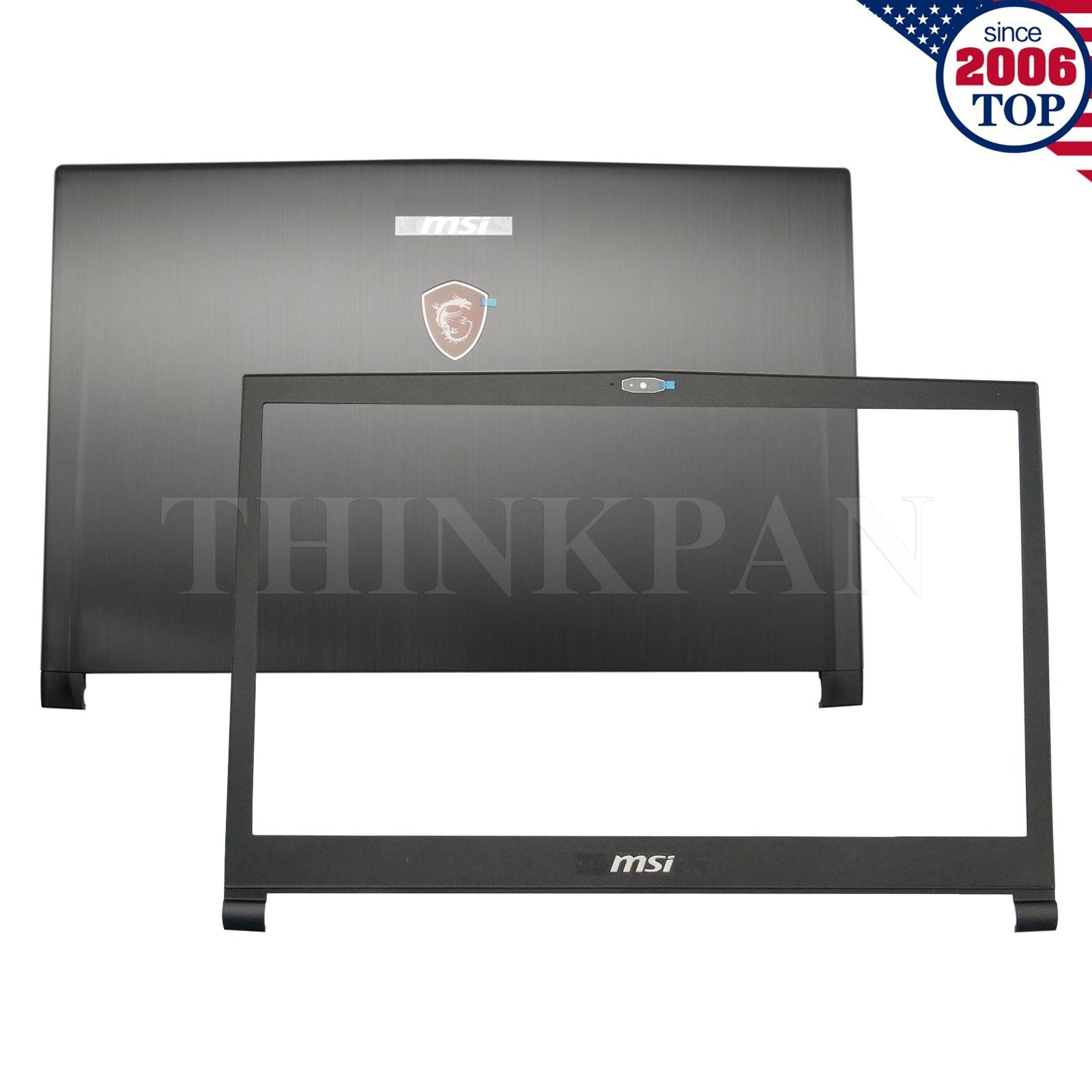 New MSI GS73 MSI GS73VR Stealth Pro LCD Back Cover + Bezel 3077B5A213 Black US