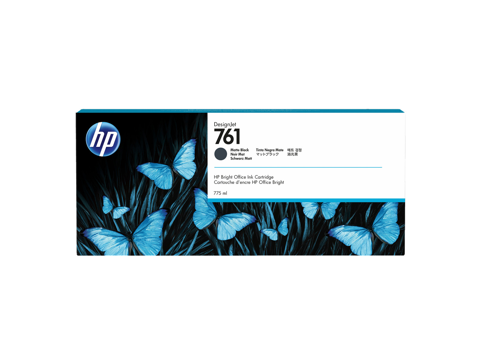 HP 761 775-ml Matte Black DesignJet Ink Cartridge, CM997A