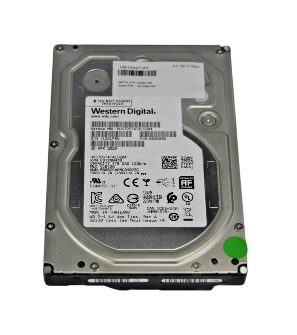 WD Ultrastar DC HC310 4TB 7.2K SAS 12Gb/s 3.5" HDD HUS726T4TAL5204 100% Health