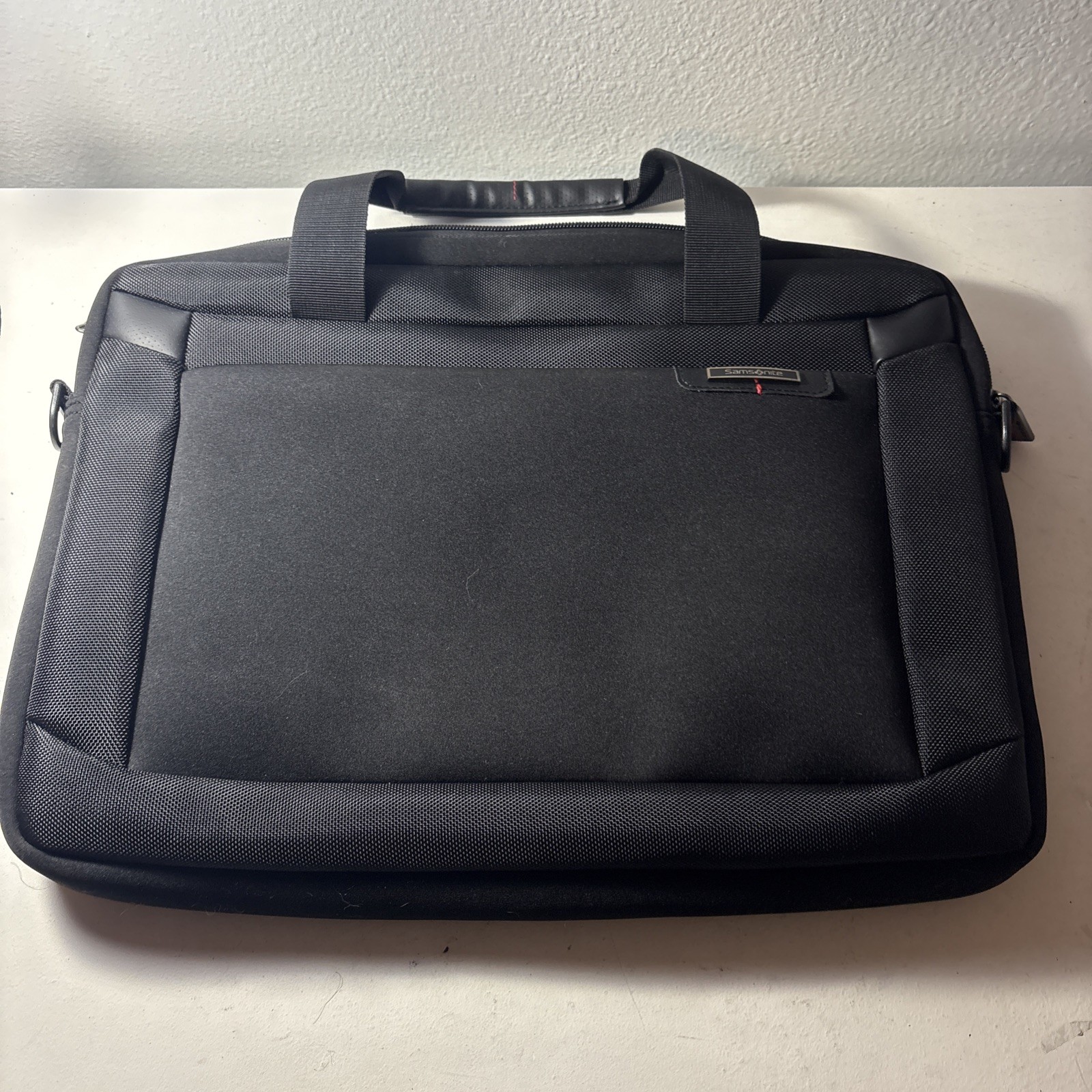Samsonite Laser ProSlim Briefcase PaddedBlack Nylon Laptop Bag Great Condition