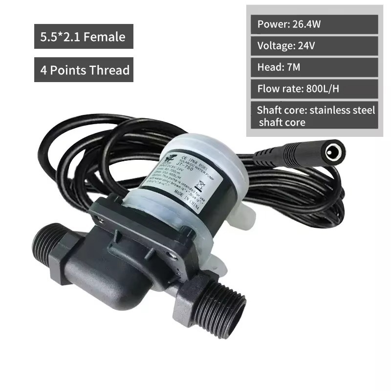 Mini DC Brushless Water Pump 12V/24V Adjustable Circulating Boost -40~100C