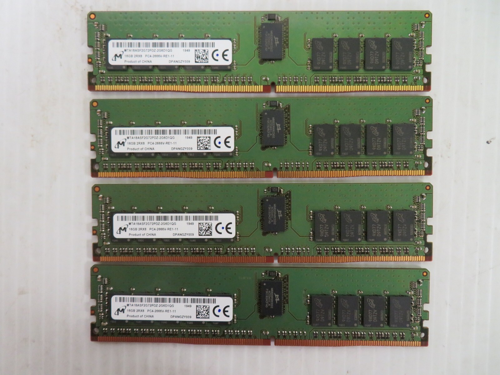MICRON 64GB (4x16GB) 2666Mhz DDR4 ECC Memory RAM Kit MTA18ASF2G72PDZ-2G6D1QG
