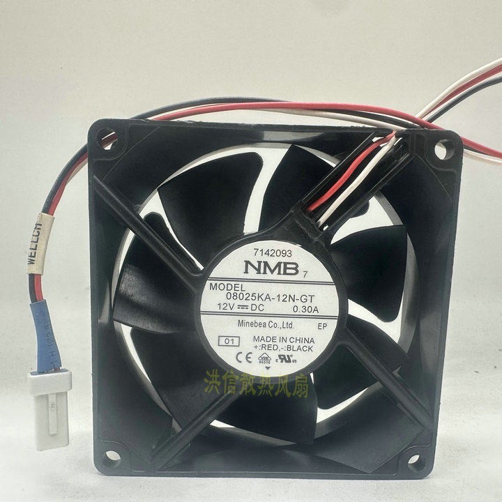 1PCS NMB 08025KA-12N-GT 8025 12V 0.30A 8cm Inverter Waterproof Cooling F