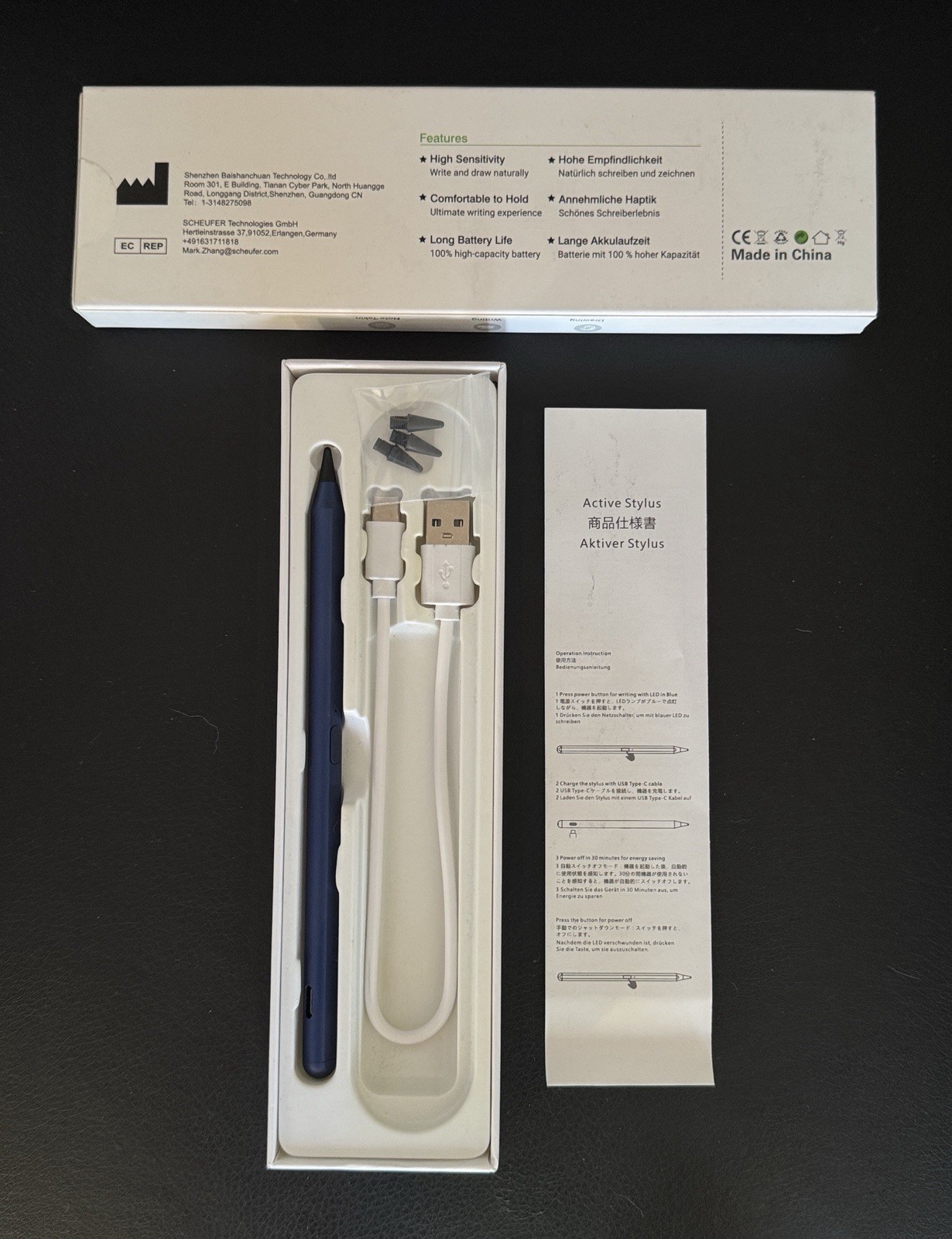 MoKo Pencil for iPad (A16) 11th 10th Gen, Stylus Pen 2018-2025 BLUE w/Orig Box