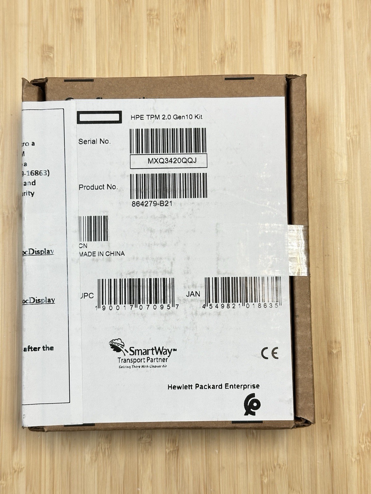 HPE Trusted Platform Module 2.0 1.2 Gen10 864279-B21 TPM UEFI