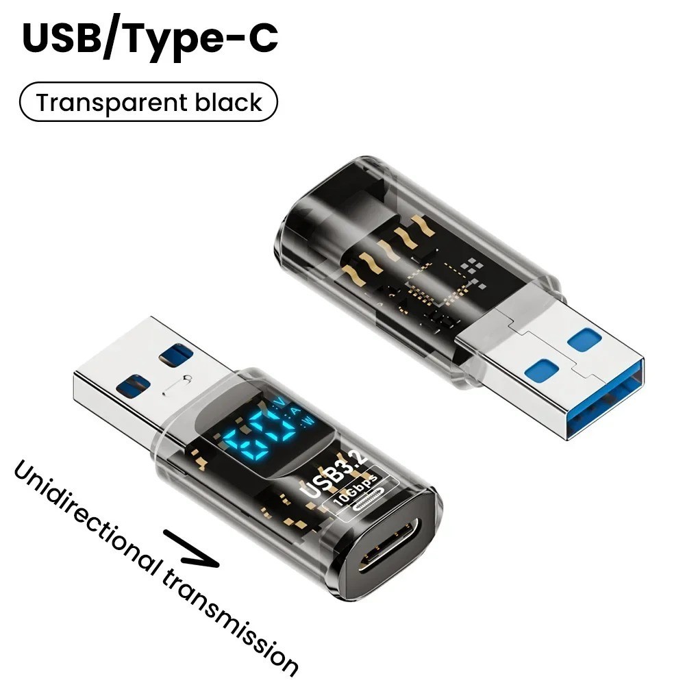 Digital Display USB3.2 Adapter USB A To Adapter Data Transfer 60w Fast Charging