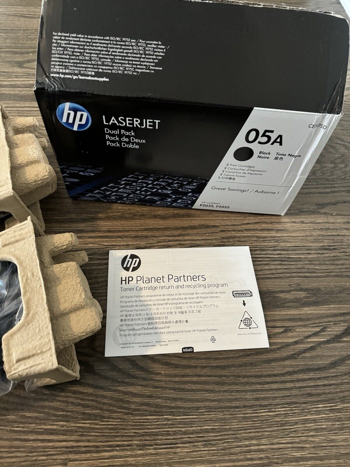 HP Inc HP 05A (CE505D) 2-pack Black Original LaserJet Toner Cartridges Dual Pack