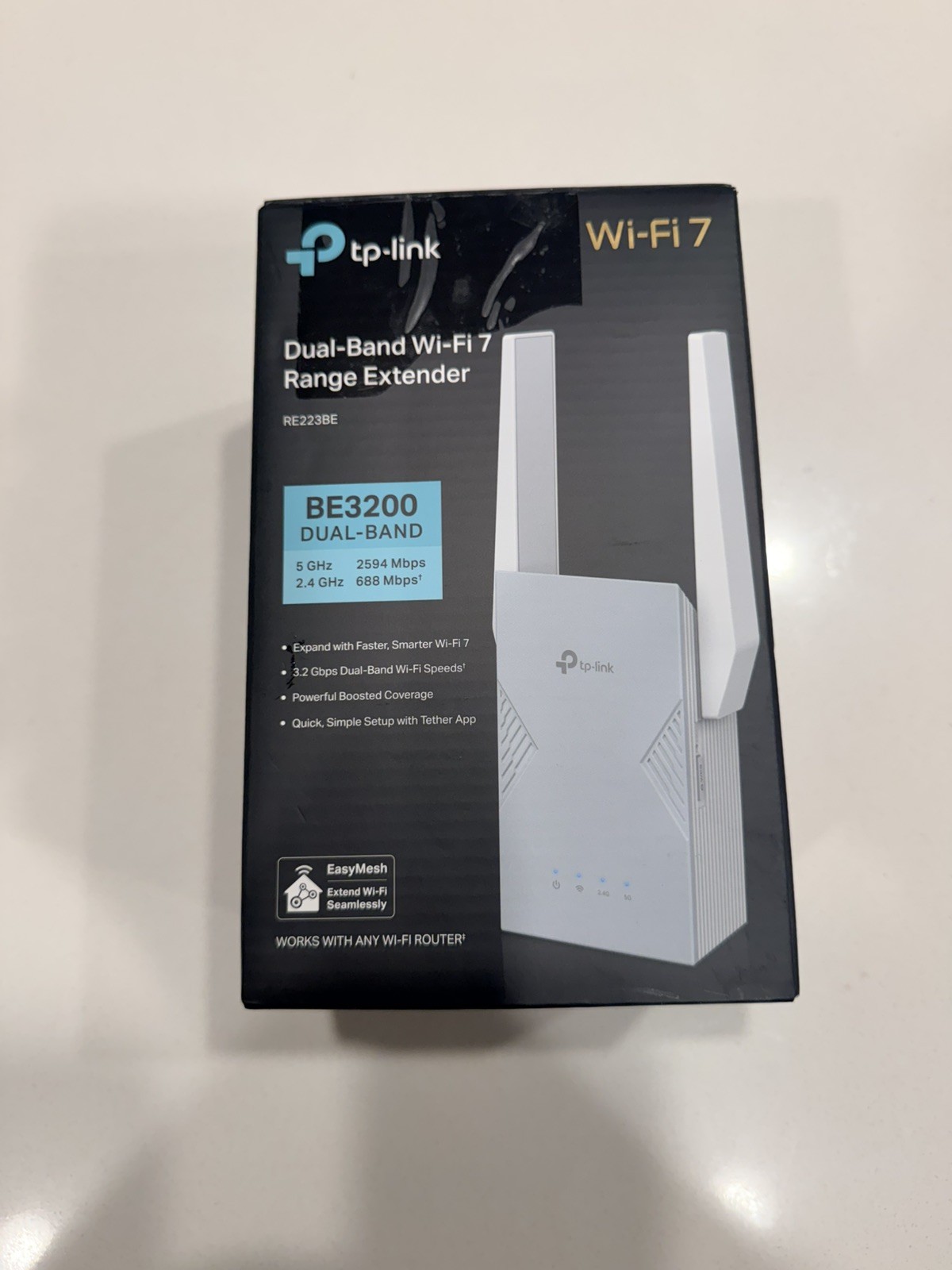 TP-Link BE3200 Wi-Fi 7 Range Extender RE223BE w/Ethernet Port