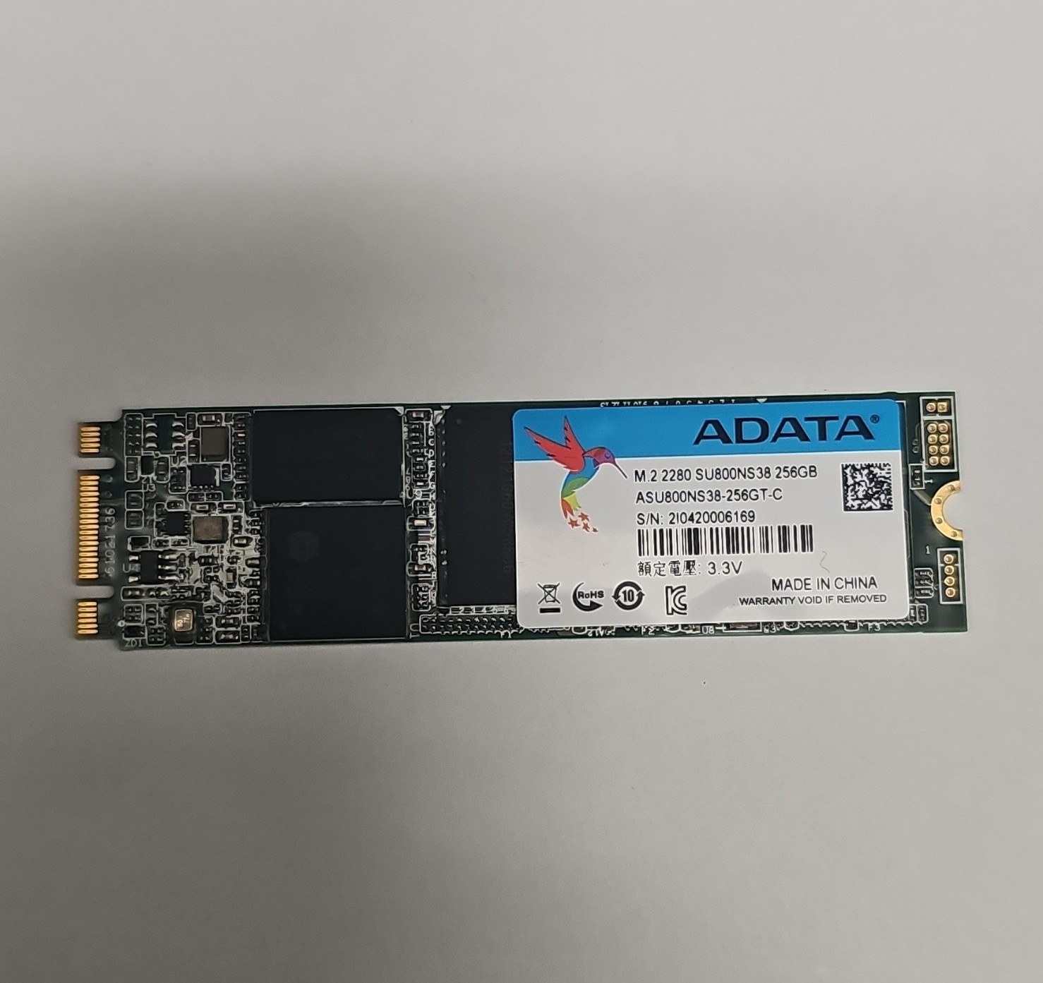 ADATA SU800NS38 256GB M.2 2280 Internal SSD ASU800NS38-256GT-C
