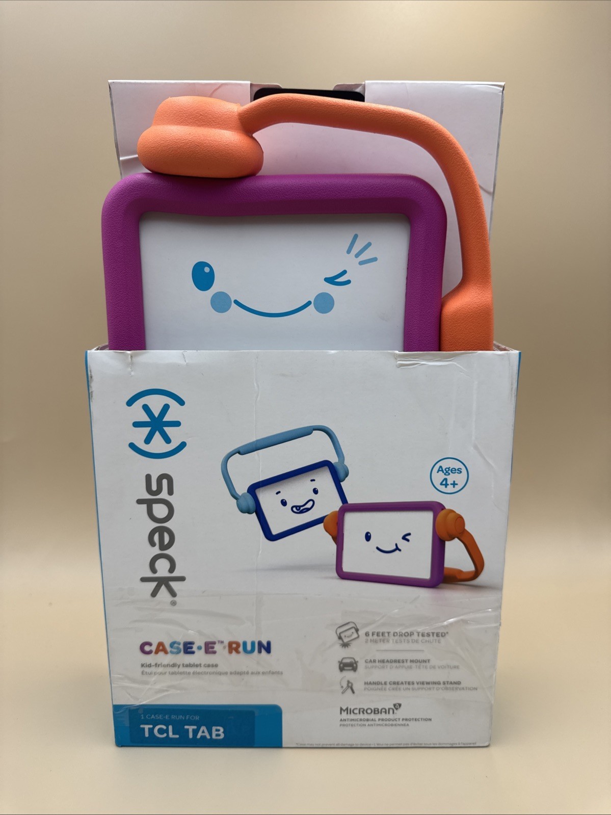 Speck Case-E Run Kid-Friendly Tablet Case for TCL TAB 8 - Purple/Orange