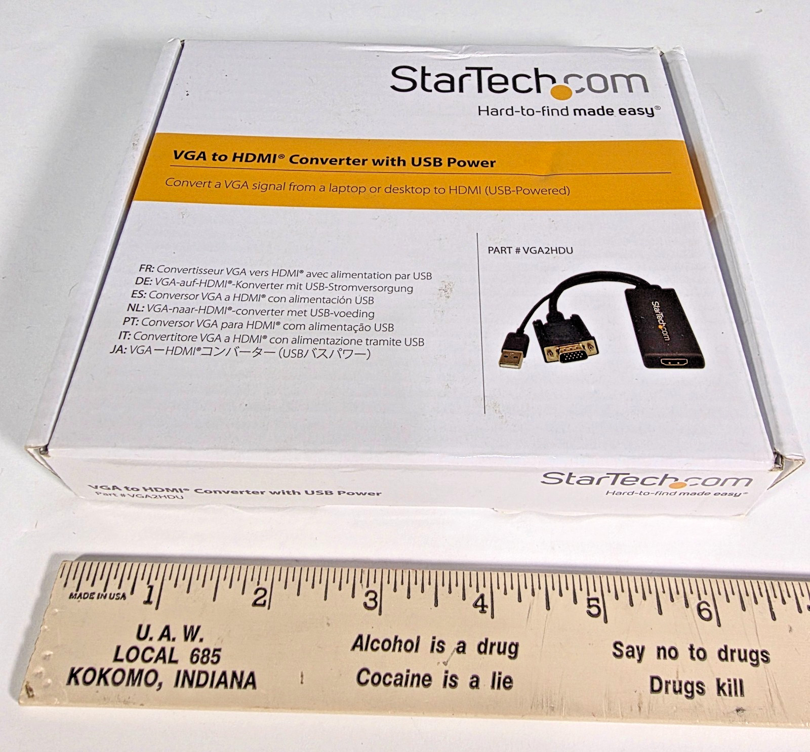 StarTech VGA2HDU VGA to HDMI Converter Adapter USB Audio Power 1080p