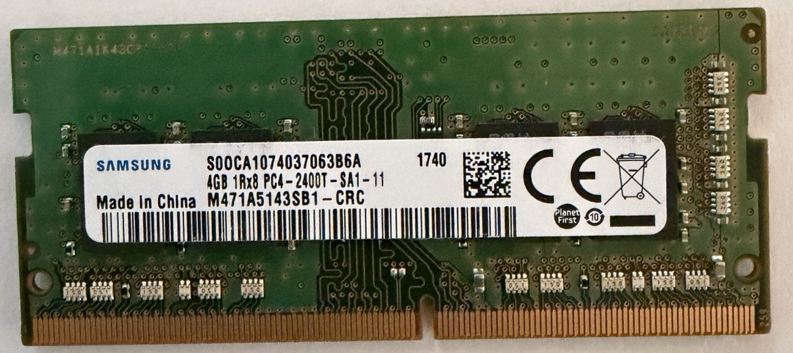 Samsung 4GB DDR4 2400 PC4-19200 SO-DIMM Laptop RAM M471A5143SB1-CRC Tested