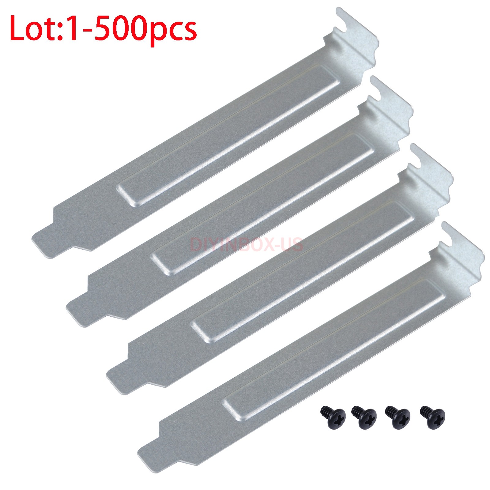 Replacemt PC Case Dustproof PCI Slot Cover Straight BottomTab w/Thumb Screws Lot