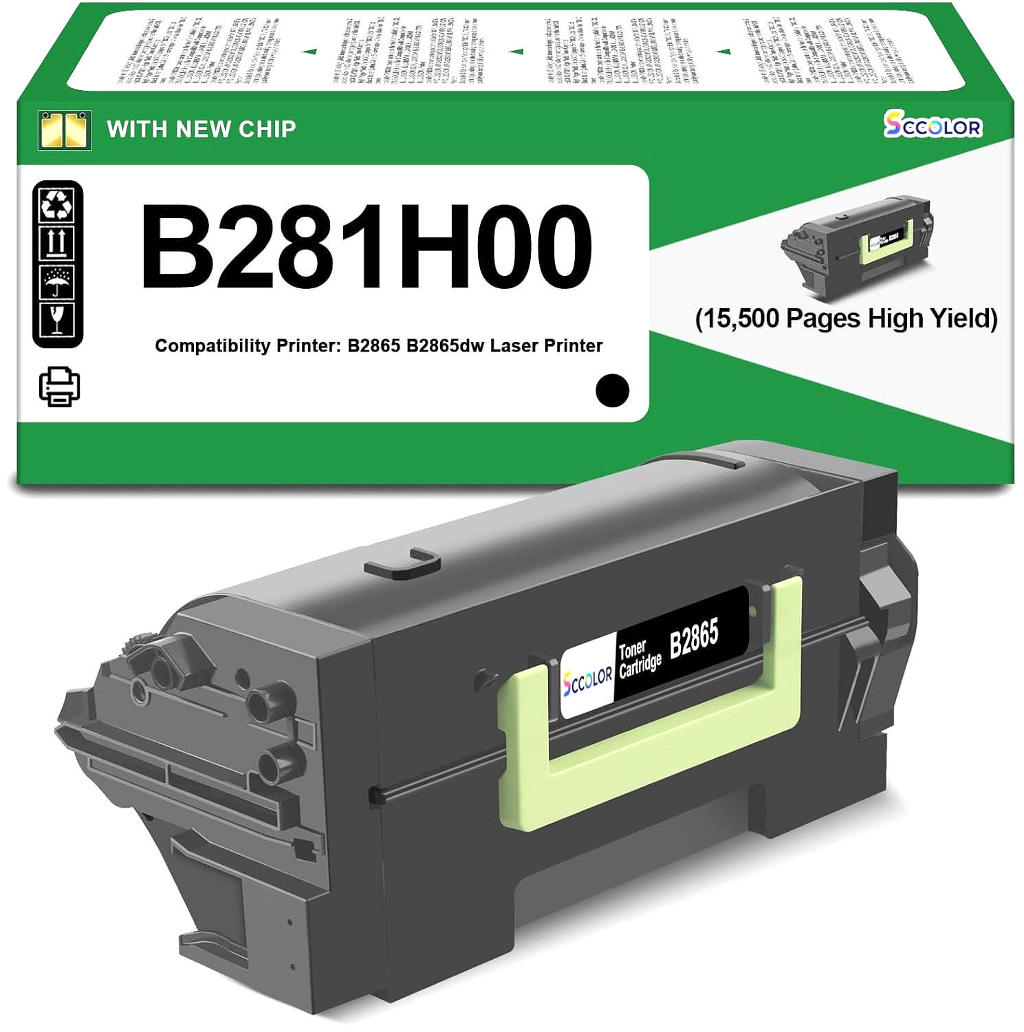 B281H00 High Yield Black Toner Cartridge for Lexmark B2865 and B2865dw Printers