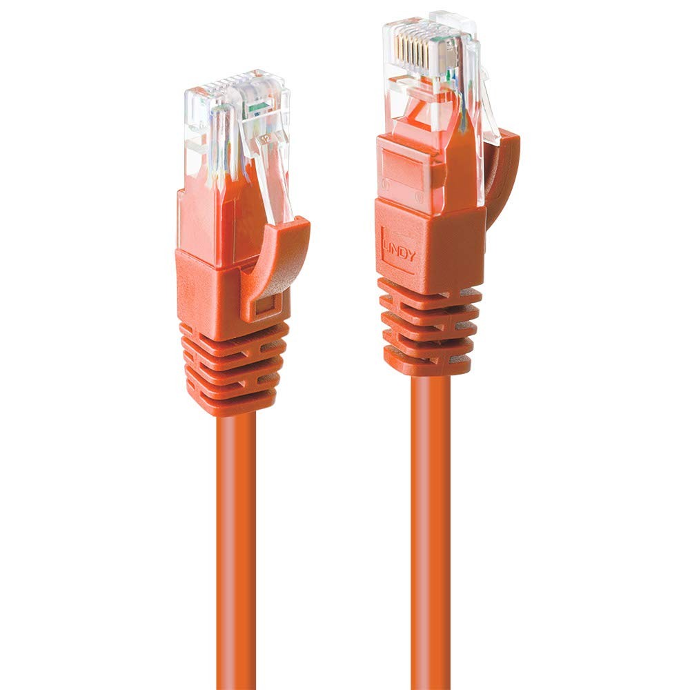 LINDY 0.3m Cat.6 U/UTP Network Cable, Orange 0.3m Orange