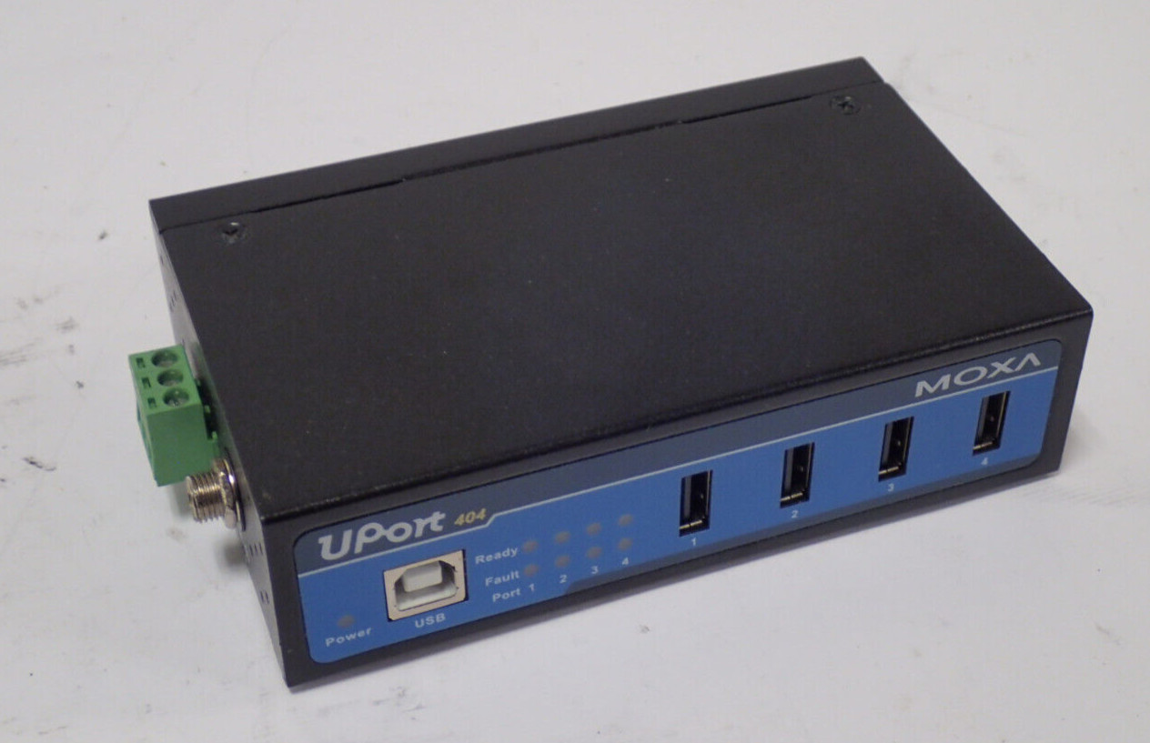 MOXA UPORT 404 4 PORT INDUSTRIAL USB HUB 480 Mbps DATA TRANSMISSION In 12-40Vdc