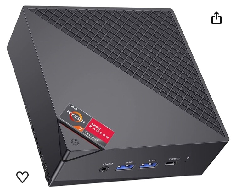 4K UHD MINI PC Gaming PC AMD Ryzen 7 5700U 32GB DDR4 512GB ROM 5G WiFi BT5.2 ACE