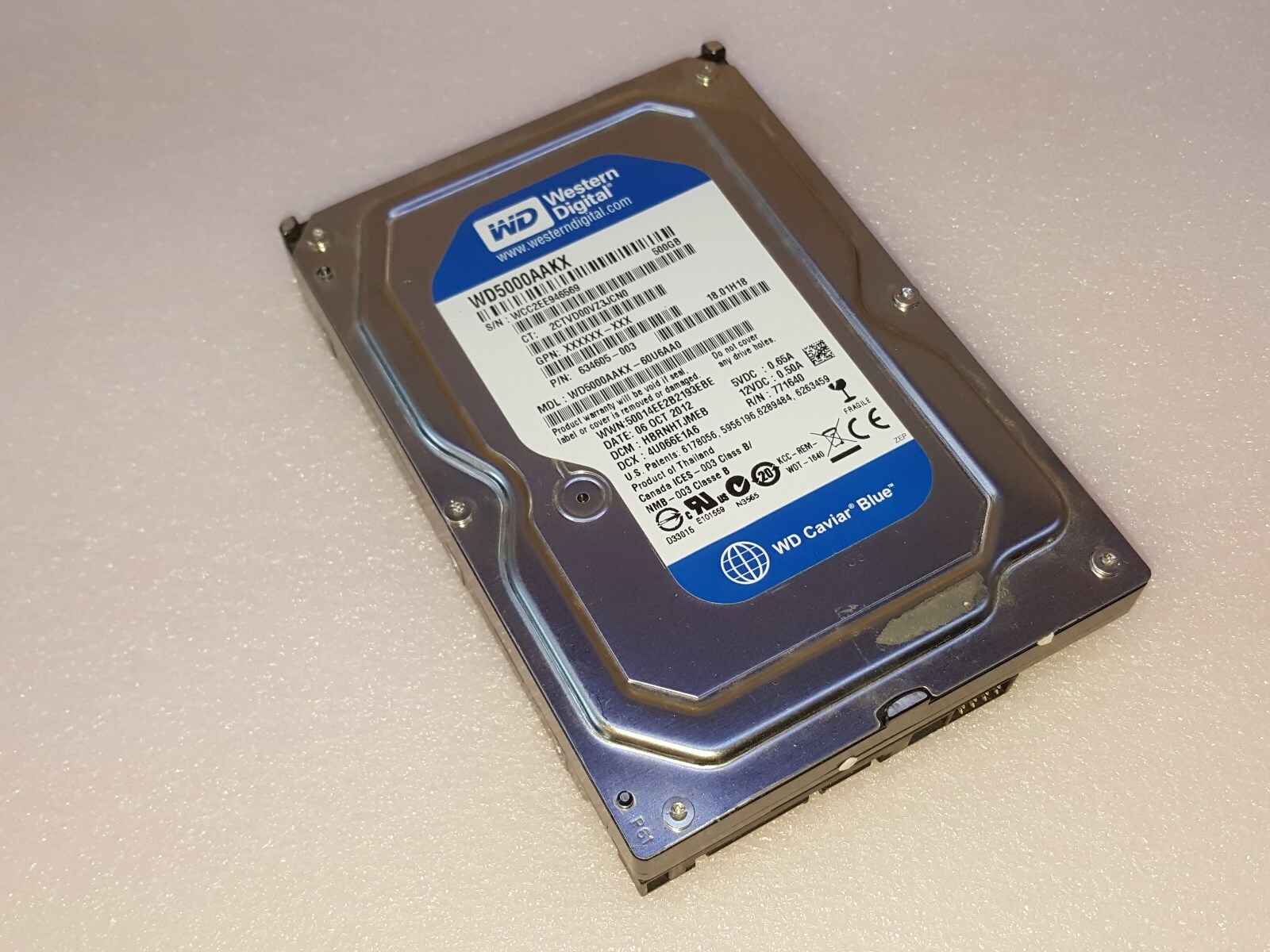 HP Pavilion p6627c - 500GB Internal Hard Drive -  Windows 7 Ultimate 64-Bit