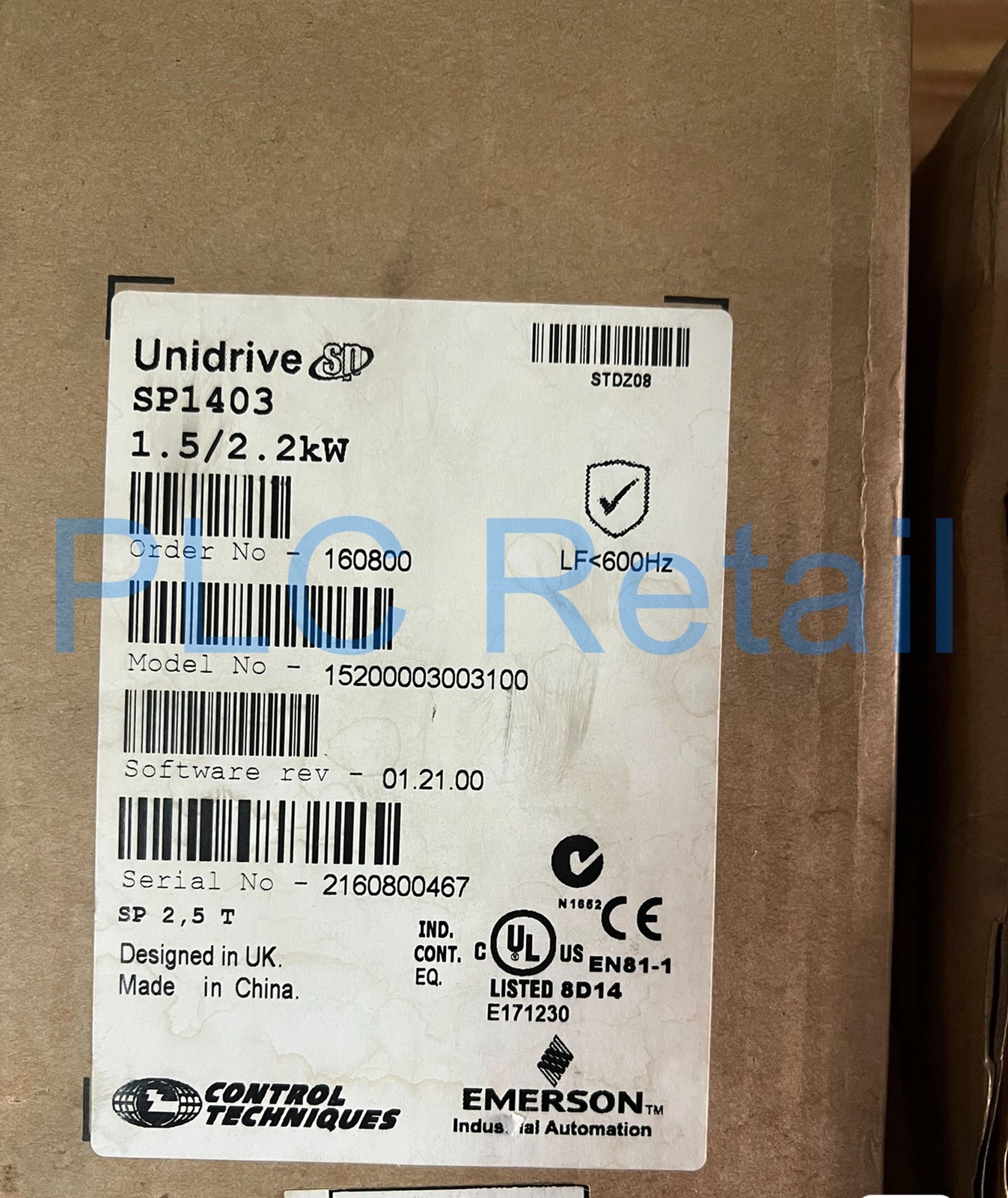 EMERSON UNIDRIVE SP1403 Control Techniques nverter Fast delivery