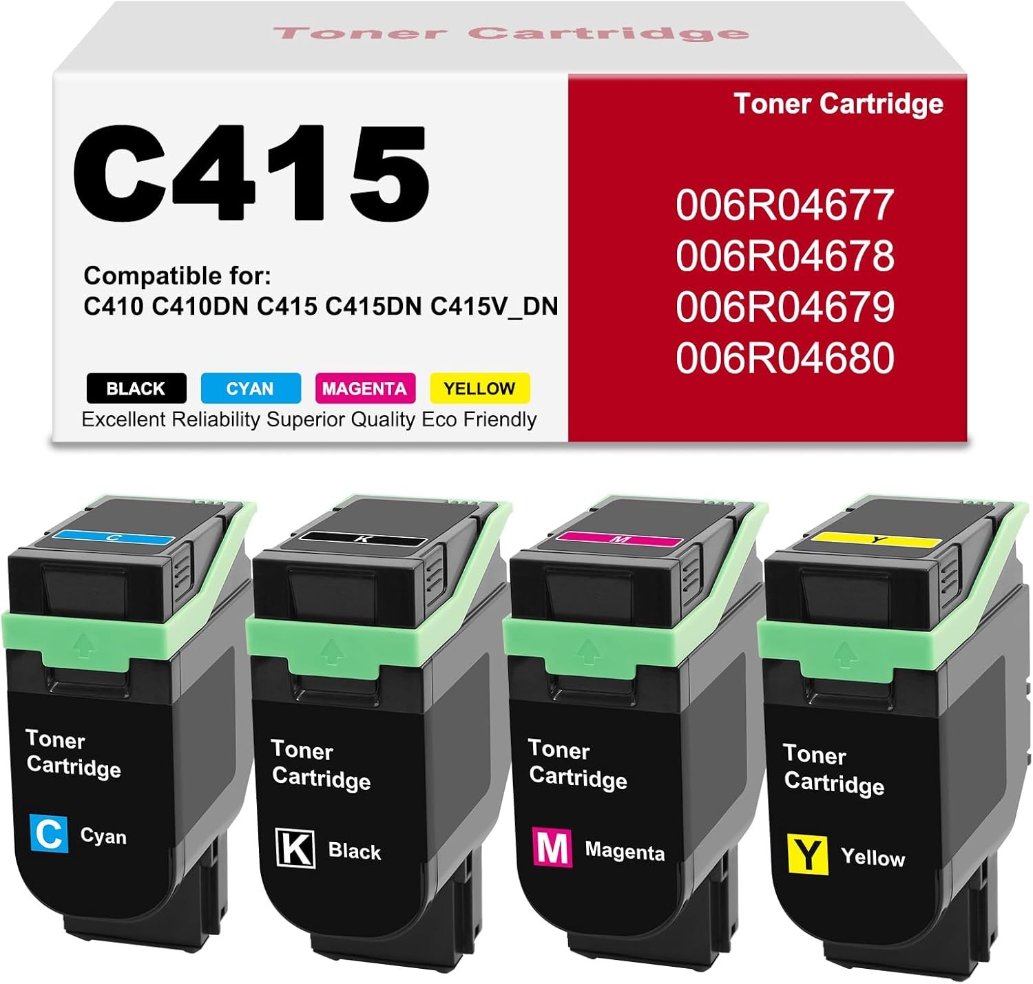 Toner Cartridge 4-Pack Replacement for VersaLink C410/C410DN/C415/C415DN Printer