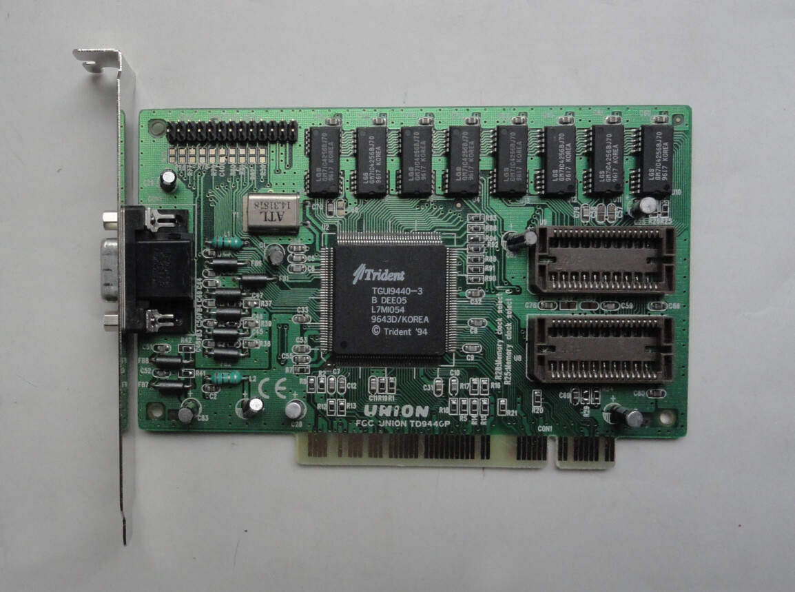 Union TD9440P Trident TGUI9440-3 VGA PCI Video Graphics Card