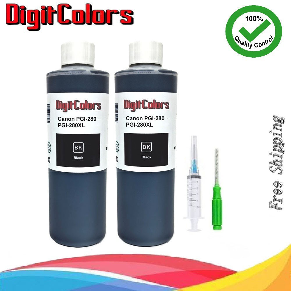 2x250ml Black Ink bottles refill Ink  For Canon PGI-280 PGI-280XL ink cartridge