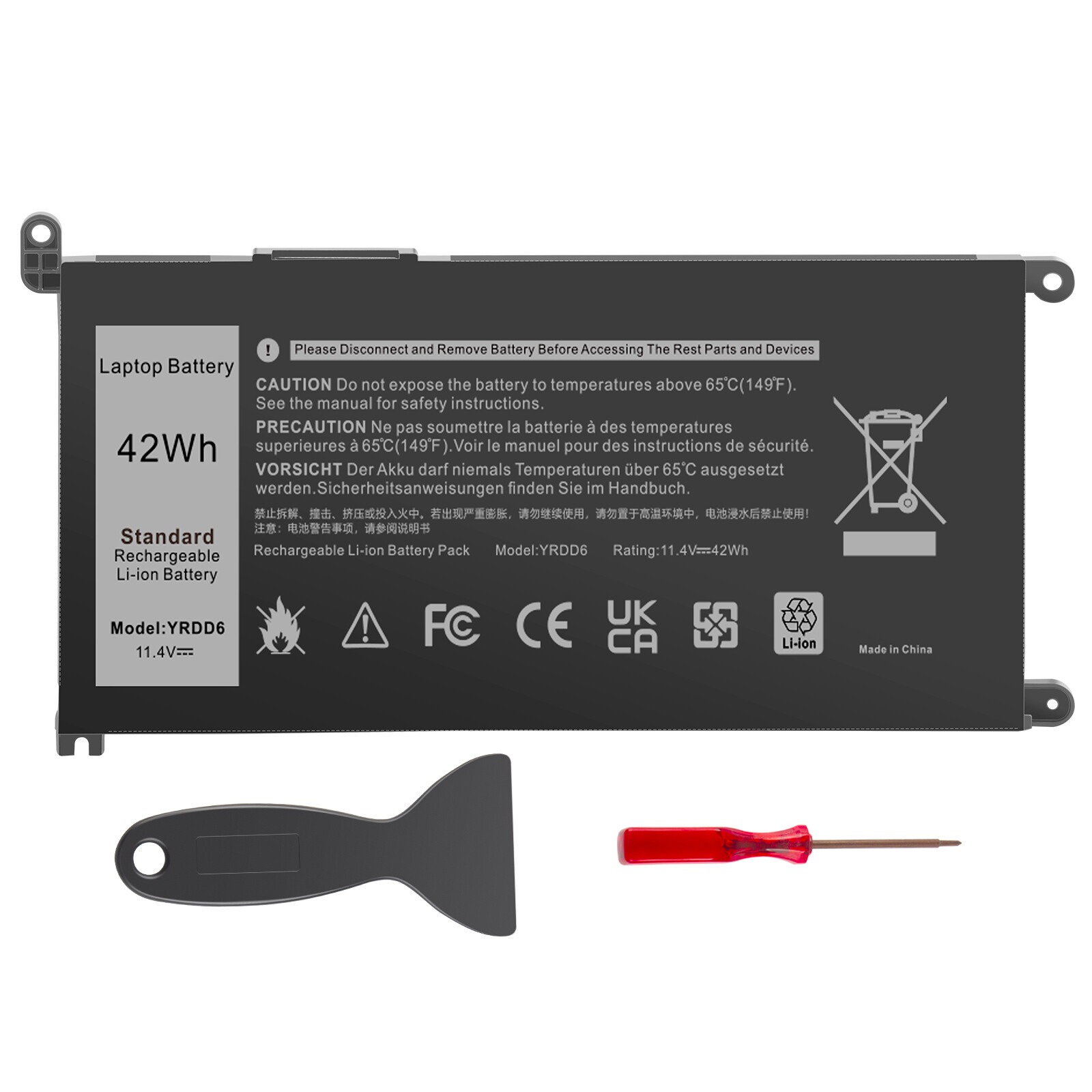 YRDD6 Battery For Dell Inspiron 3493 3582 3583 3584 3593 3793 5480 42Wh /Charger