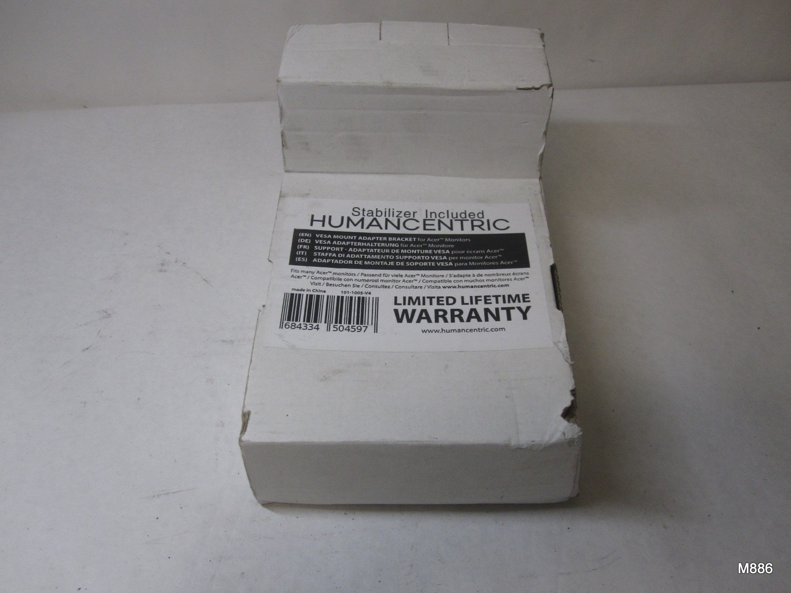 HUMANCENTRIC VESA MOUNT ADAPTER BRACKET 101-1005-V4 for Acer Monitors