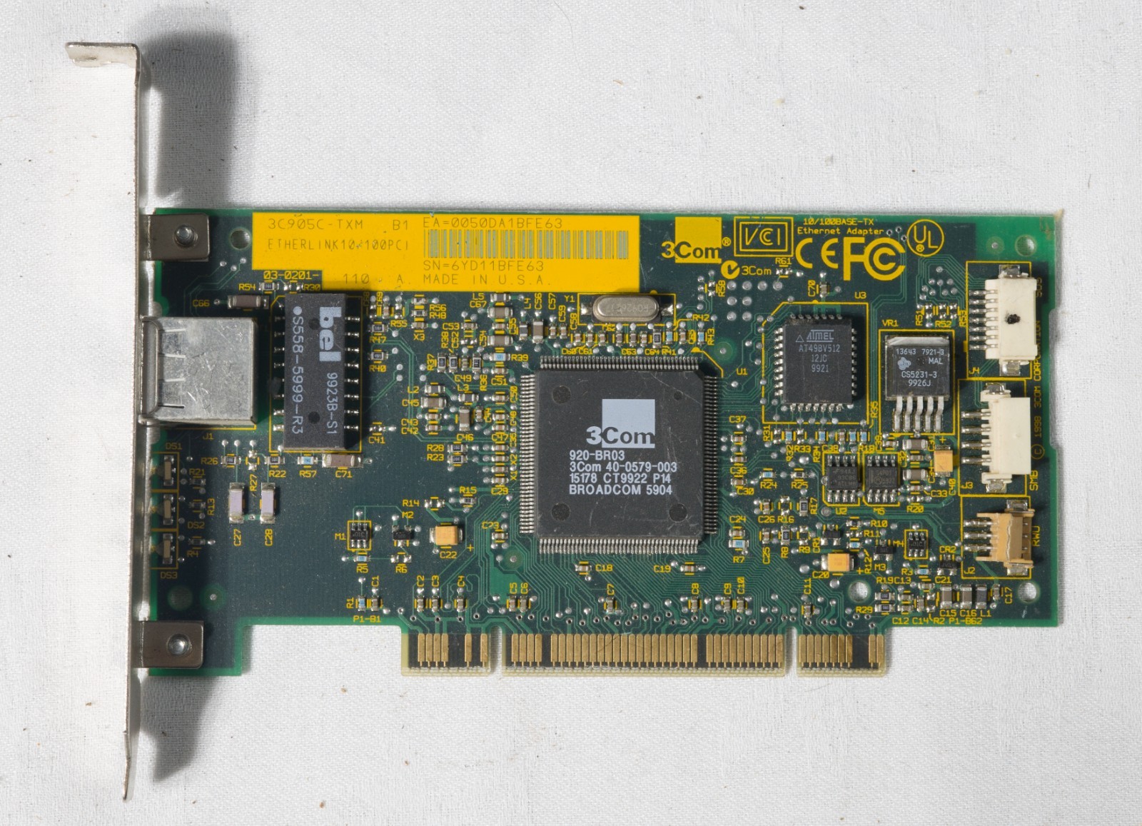 Vintage 3COM 3C905C-TXM Fast Ethernet controller PCI  ISAP68