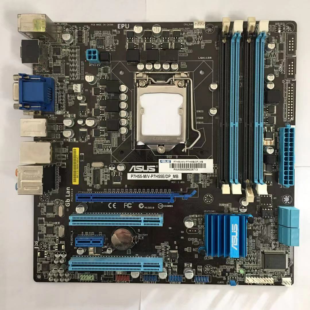 For ASUS P7H55-M/V-P7H55E/DP_MB Motherboard Tested OK