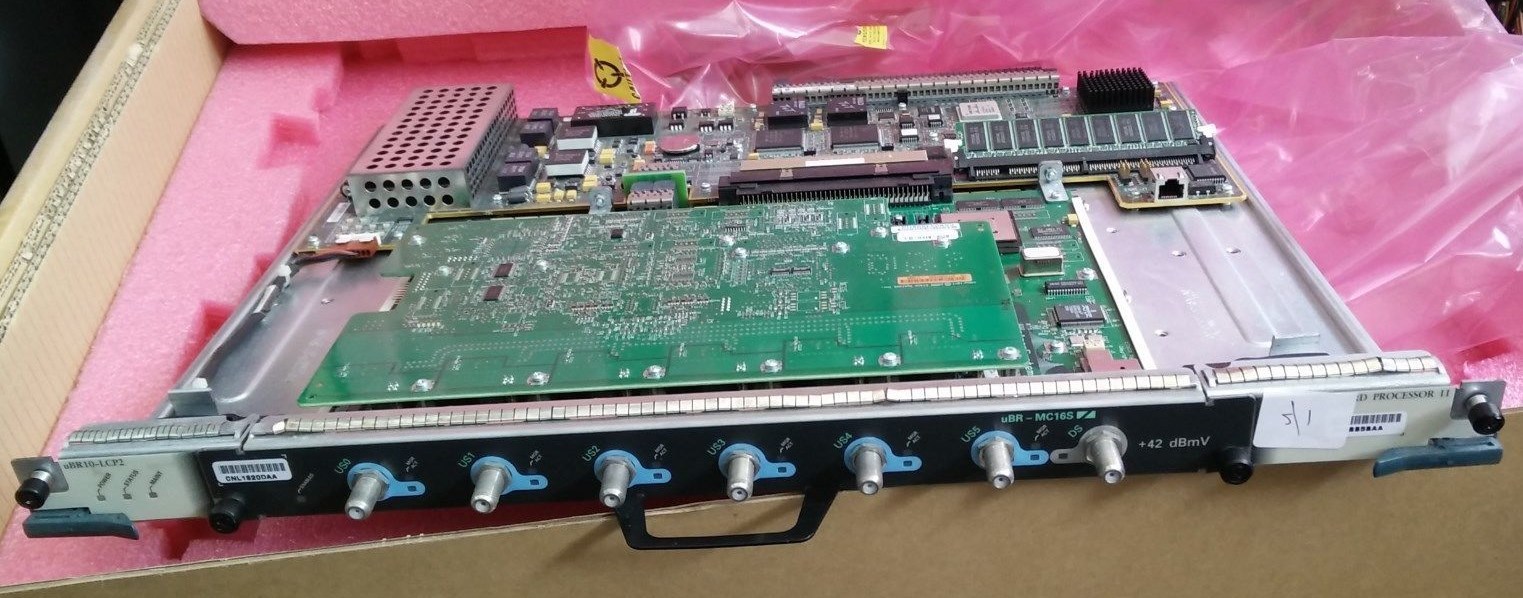 Cisco uBR10-LPC2 Adapter card w/ uBR-MC16S Spectrum Management Cable Modem Card 